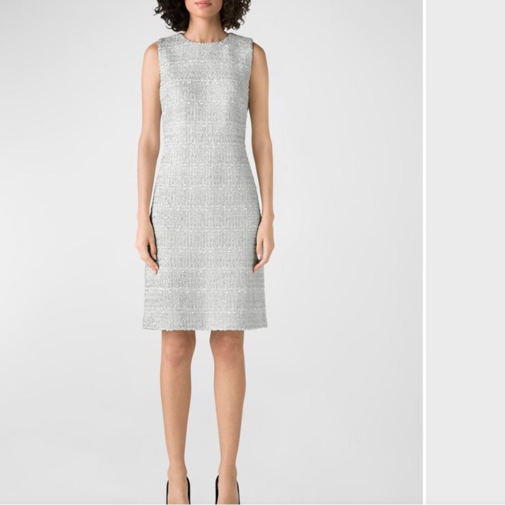 St John Metallic tweed dress 10